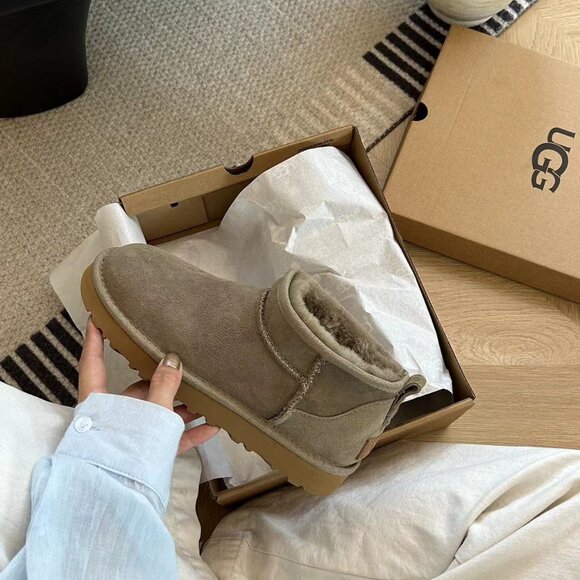 UGG Classic Ultra Mini Women's antelope Ankle Boots - Picture 7 of 9